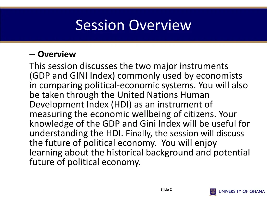 session overview