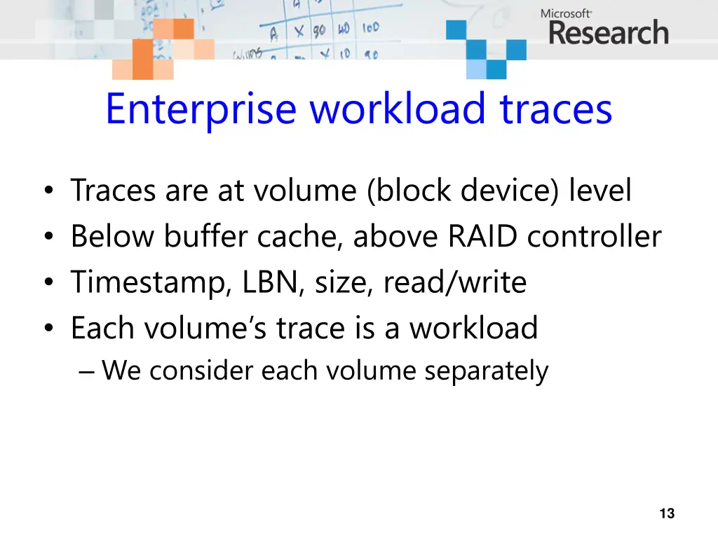enterprise workload traces 1