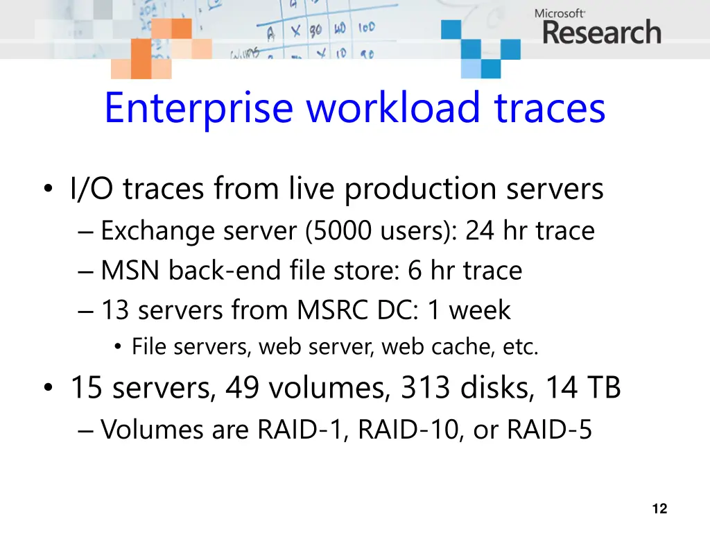 enterprise workload traces