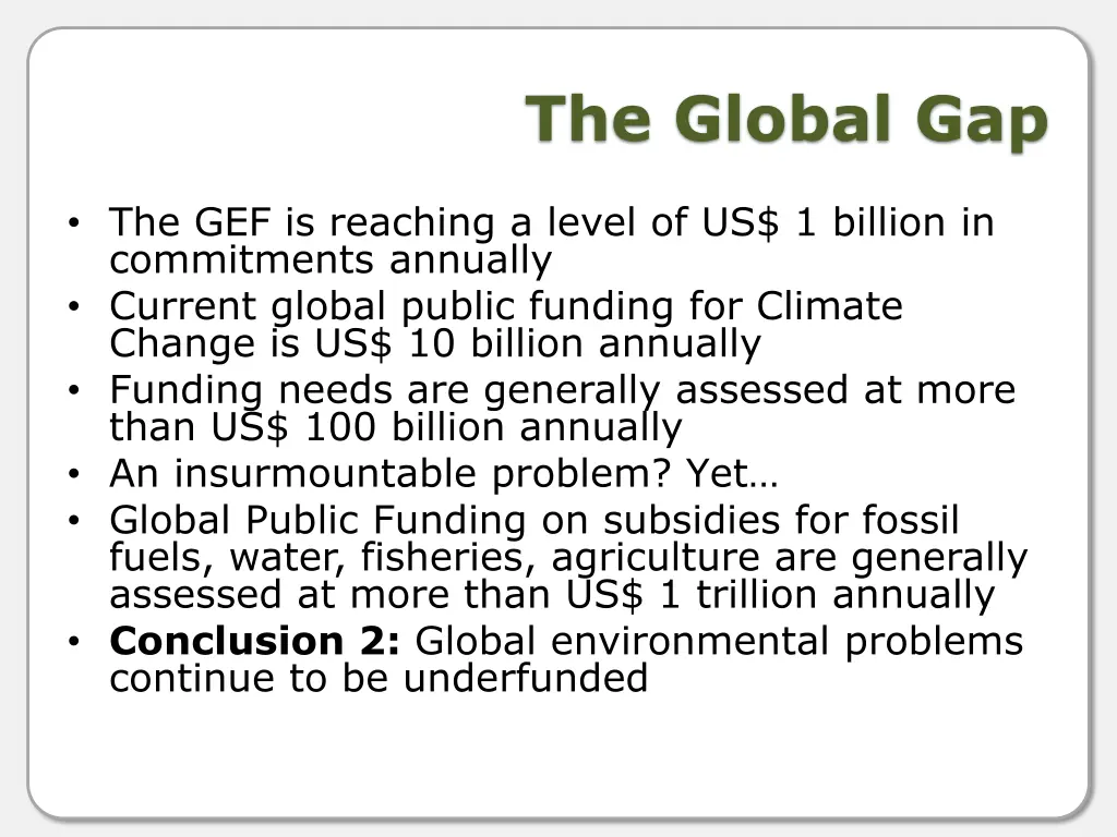 the global gap