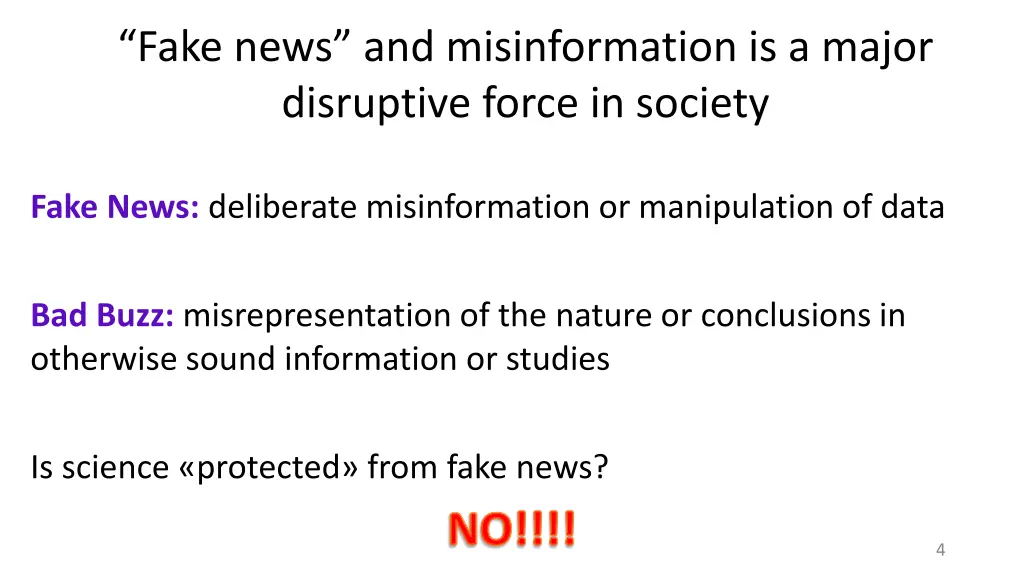 fake news and misinformation is a major