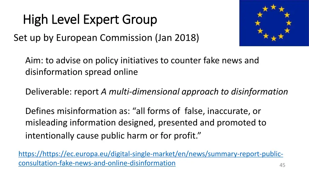 high level expert group high level expert group