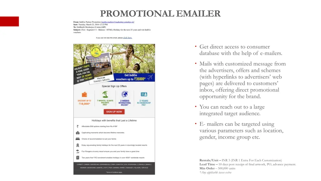 promotional emailer