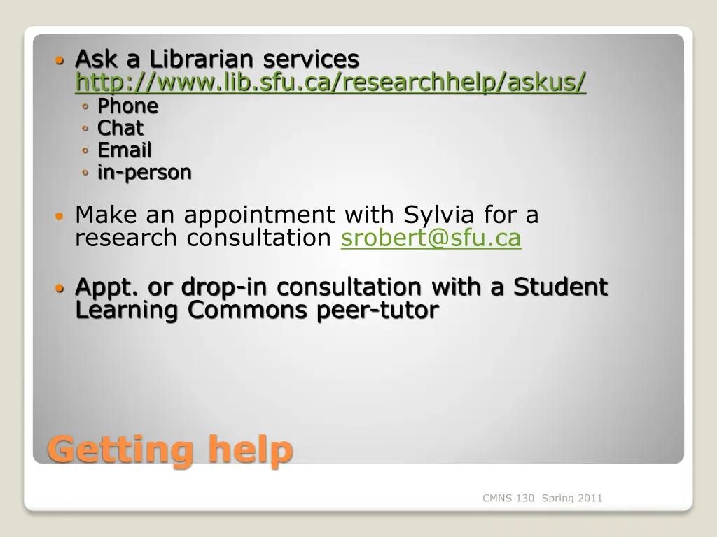 ask a librarian services http