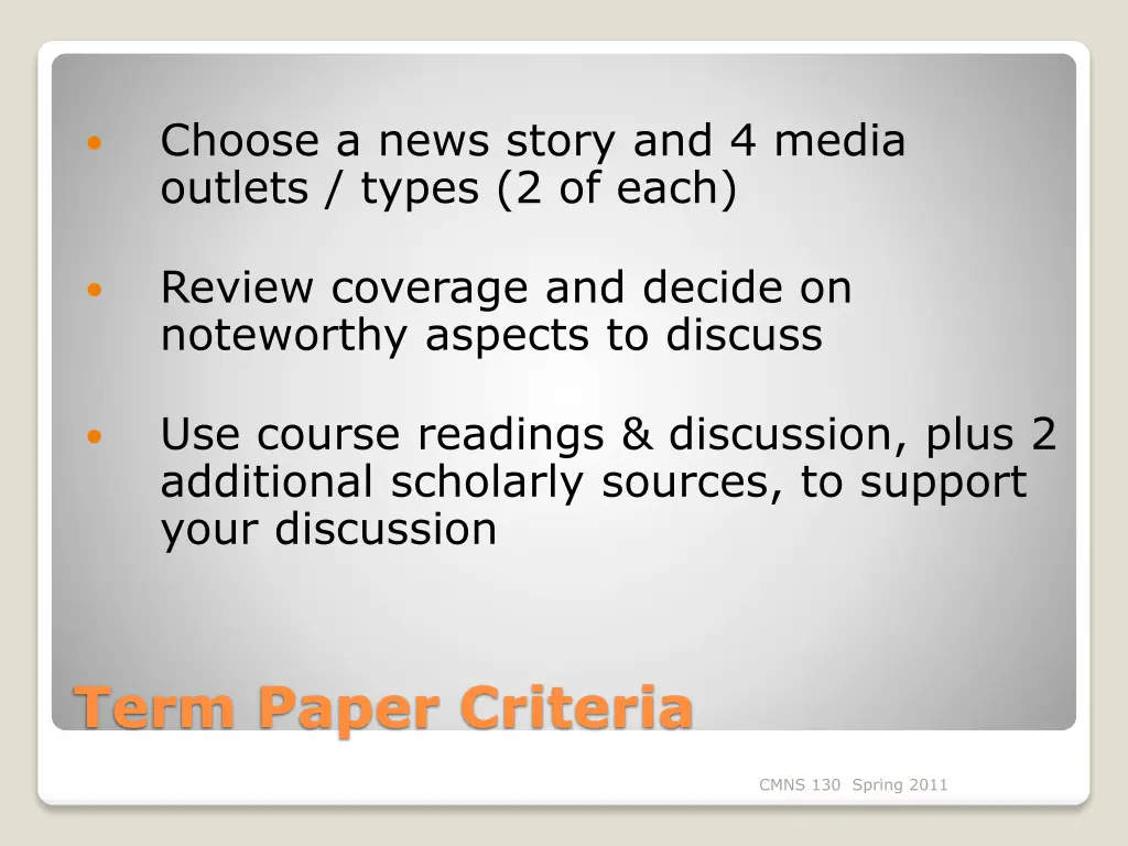 choose a news story and 4 media outlets types