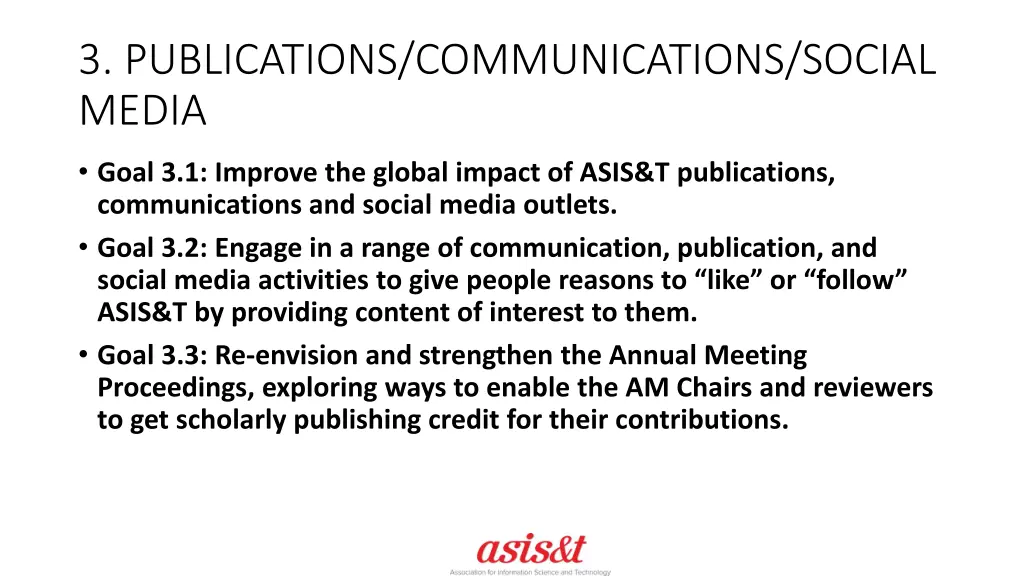 3 publications communications social media