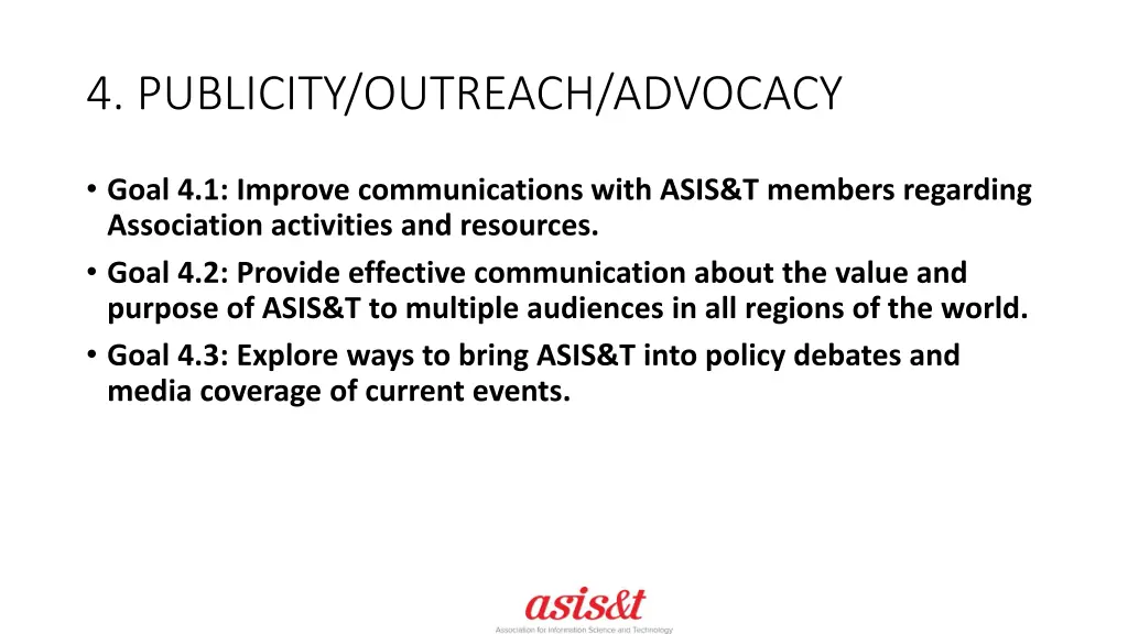 4 publicity outreach advocacy