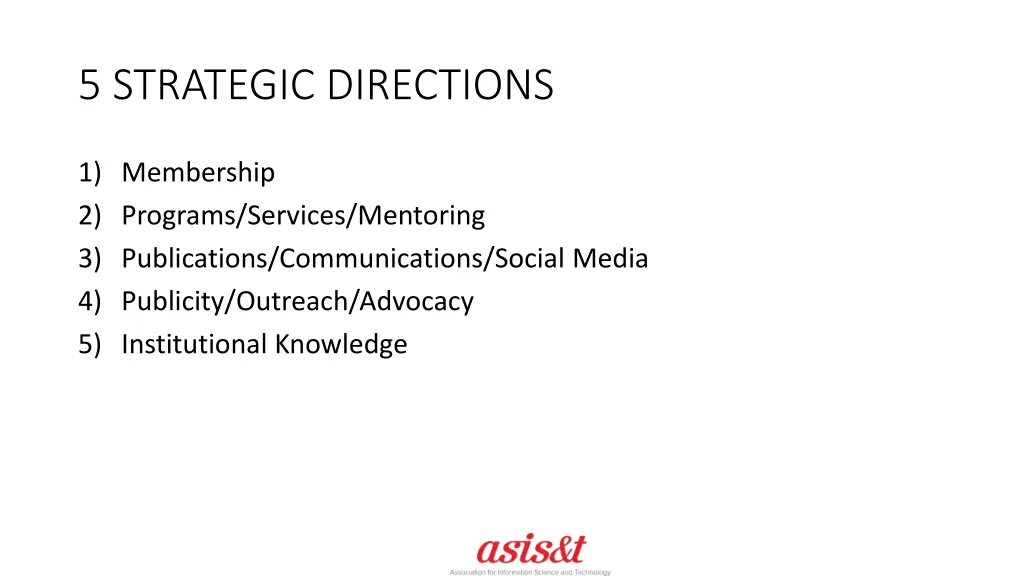 5 strategic directions
