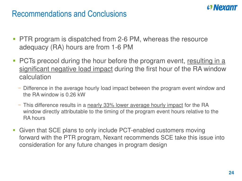 recommendations and conclusions 1
