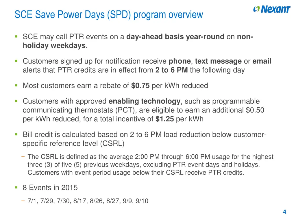 sce save power days spd program overview