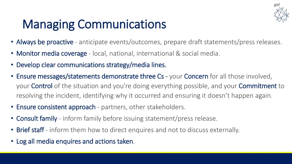 managing communications managing communications
