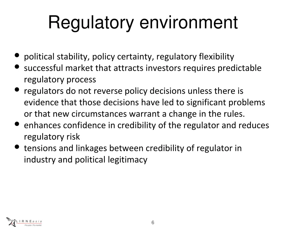 regulatory environment