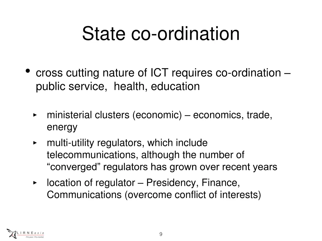 state co ordination