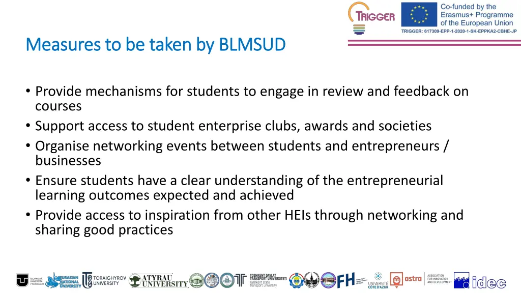 measures to be taken by blmsud measures 1