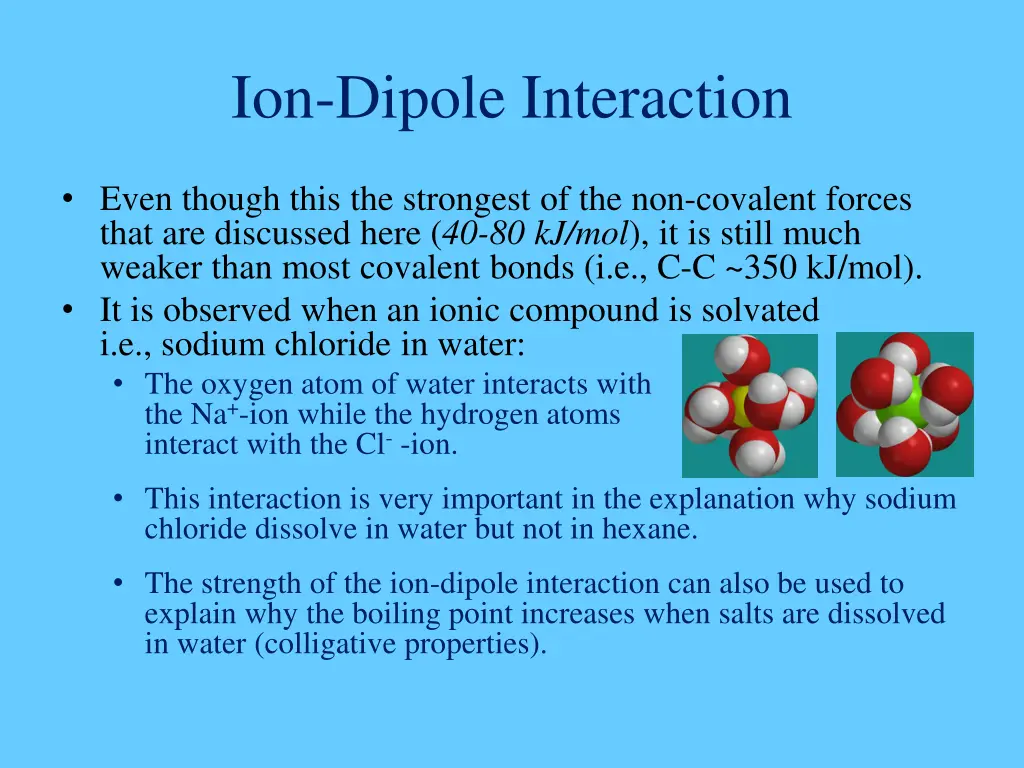 ion dipole interaction