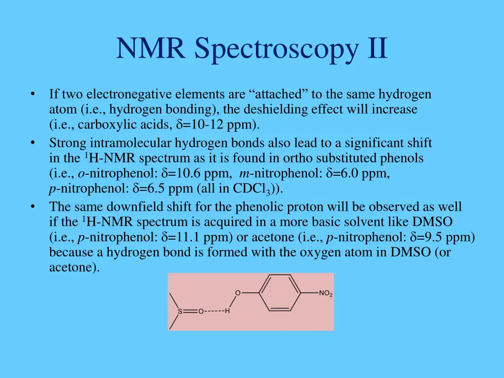 nmr spectroscopy ii