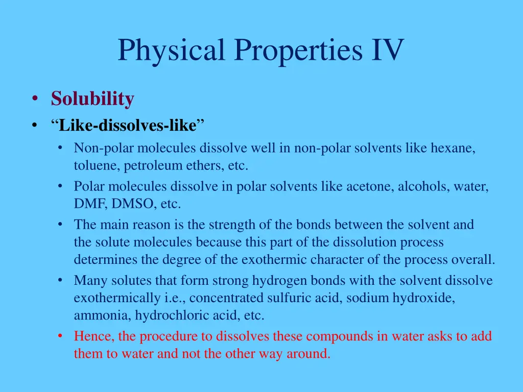 physical properties iv