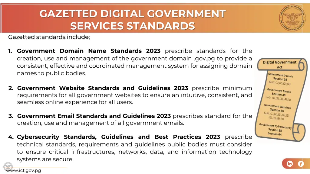 gazetted digital government services standards