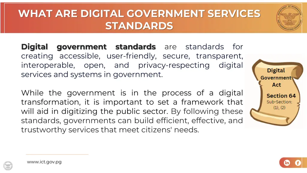 what are digital government services standards