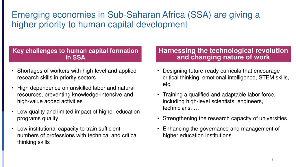 emerging economies in sub saharan africa