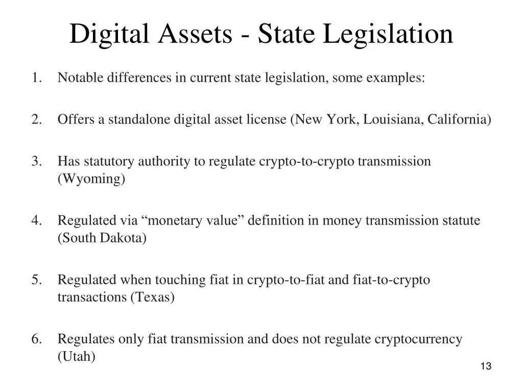digital assets state legislation