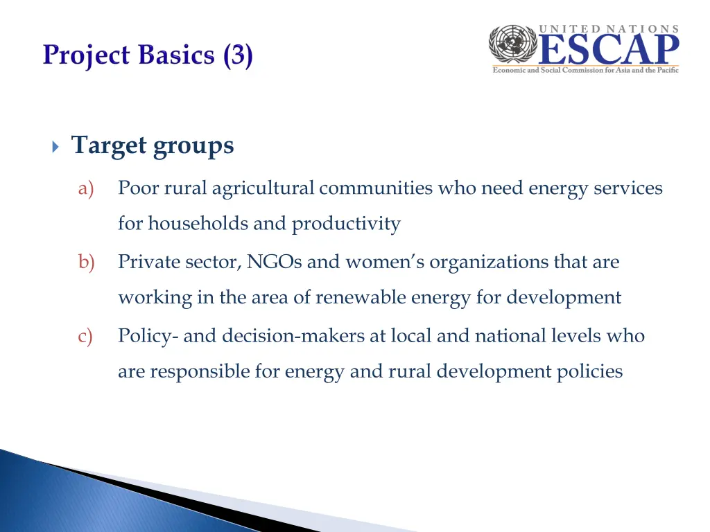 target groups
