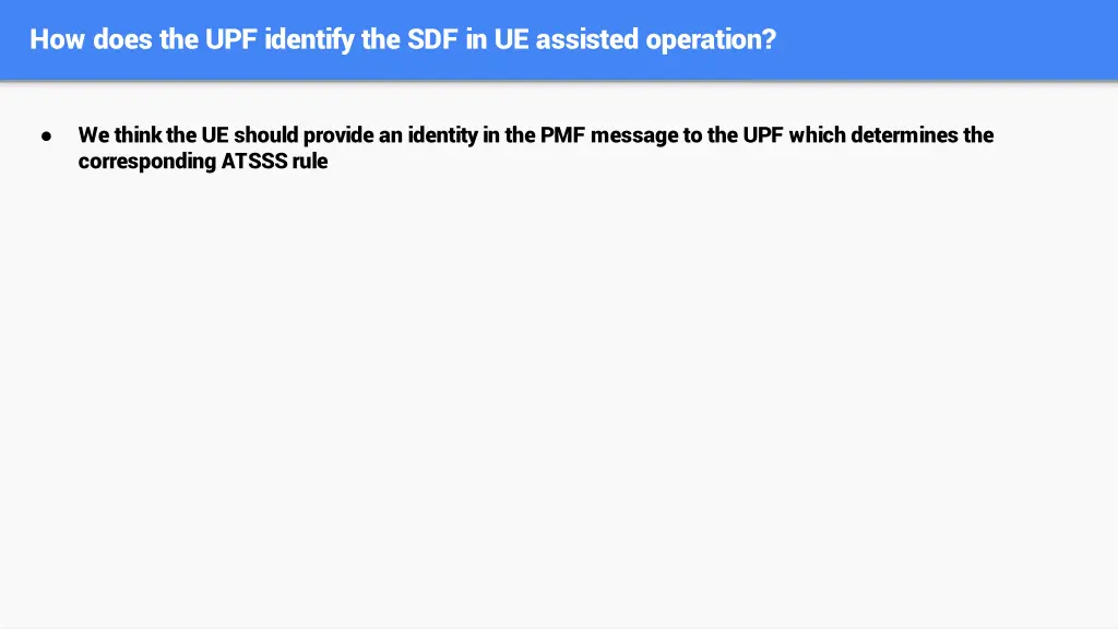 how does the upf identify the sdf in ue assisted