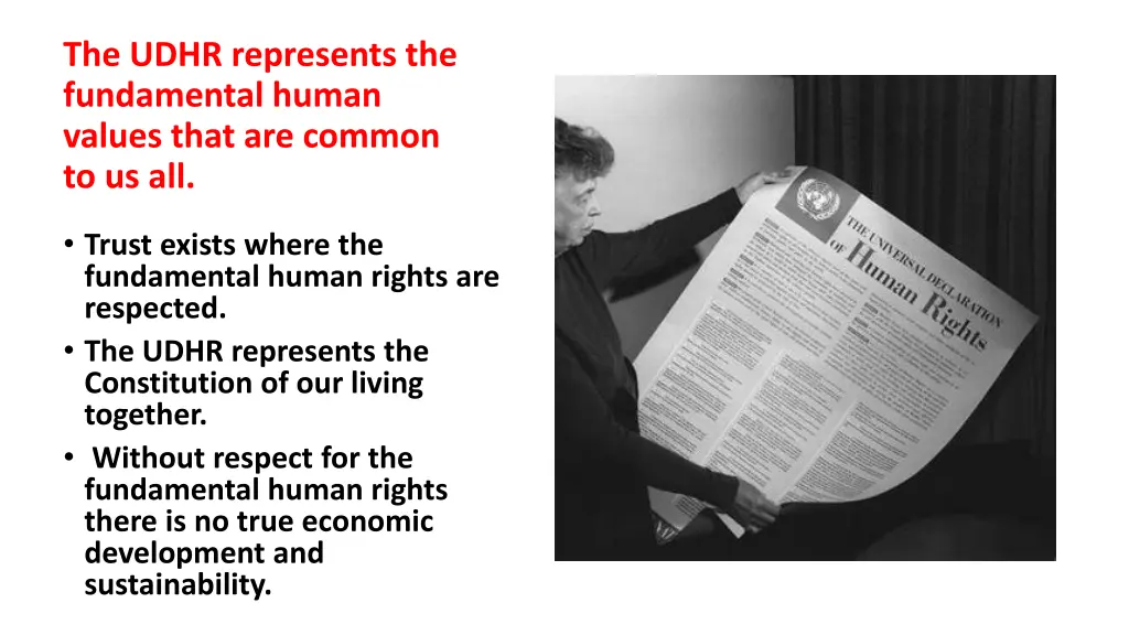 the udhr represents the fundamental human values
