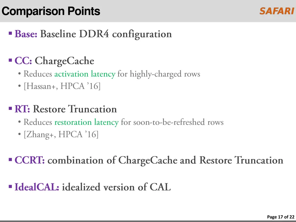 comparison points