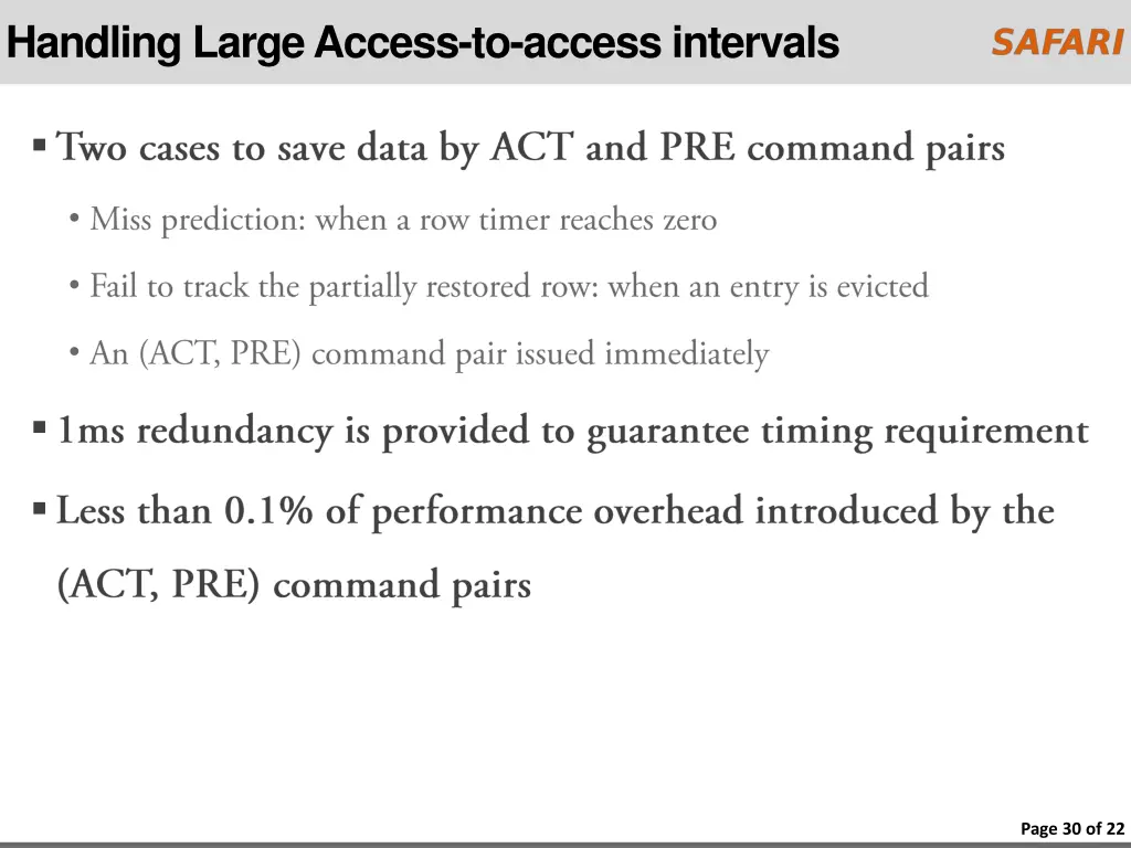 handling large access to access intervals