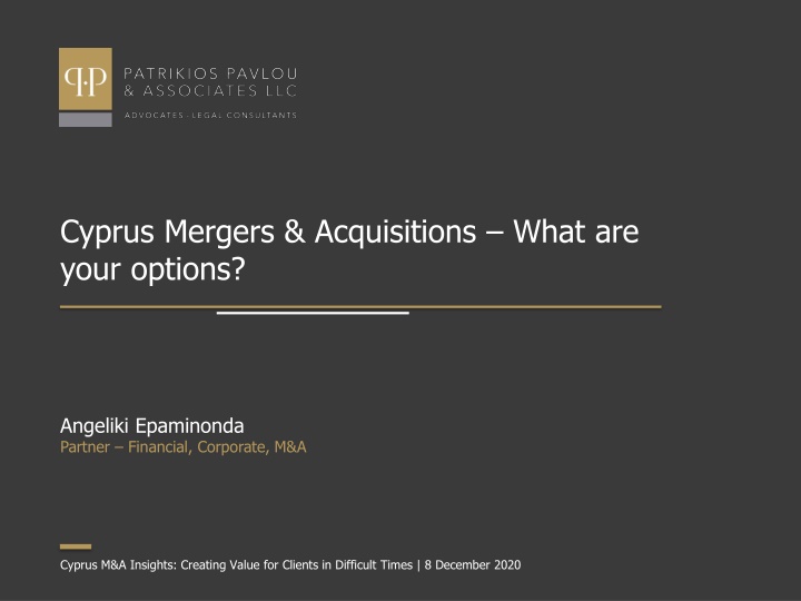 cyprus mergers acquisitions what are your options