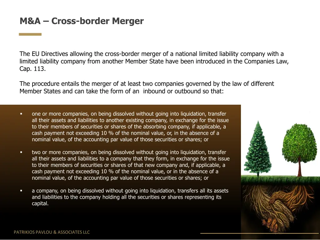 m a cross border merger