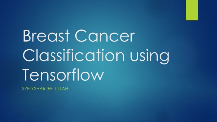 breast cancer classification using tensorflow