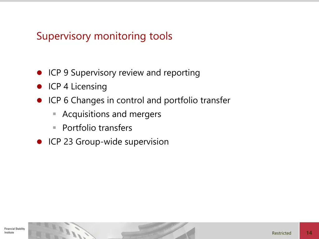 supervisory monitoring tools