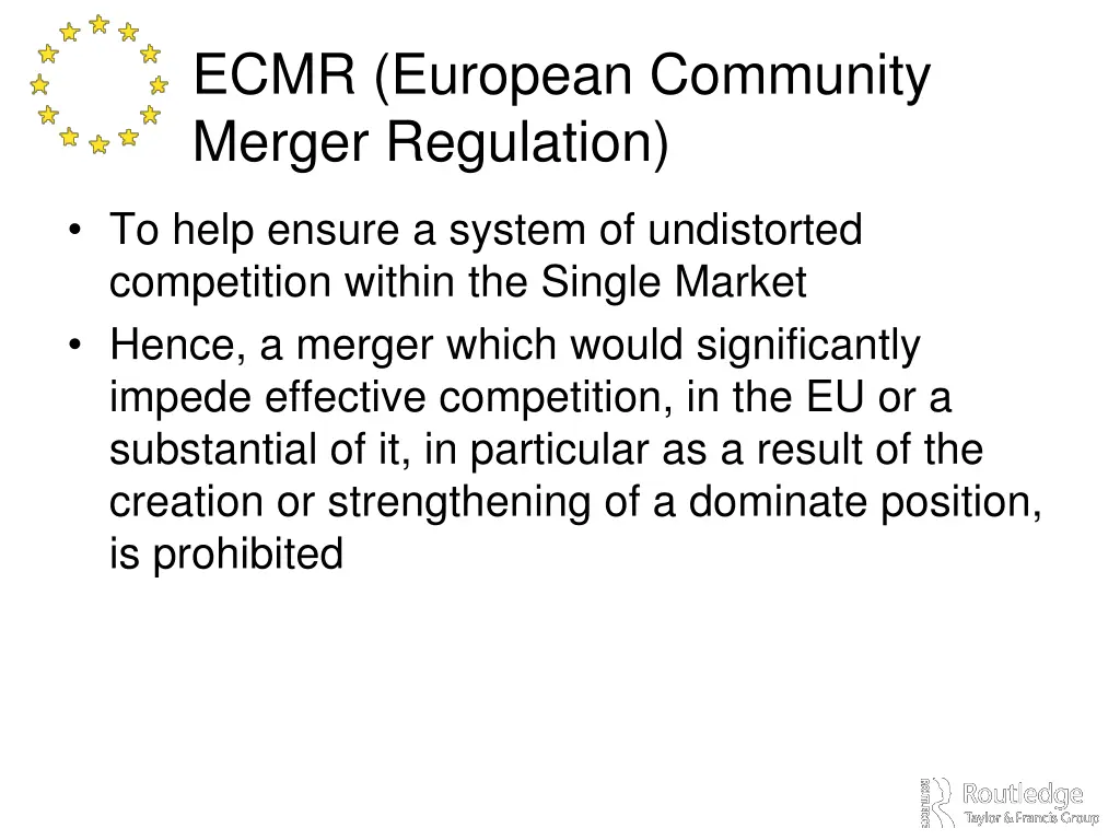 ecmr european community merger regulation