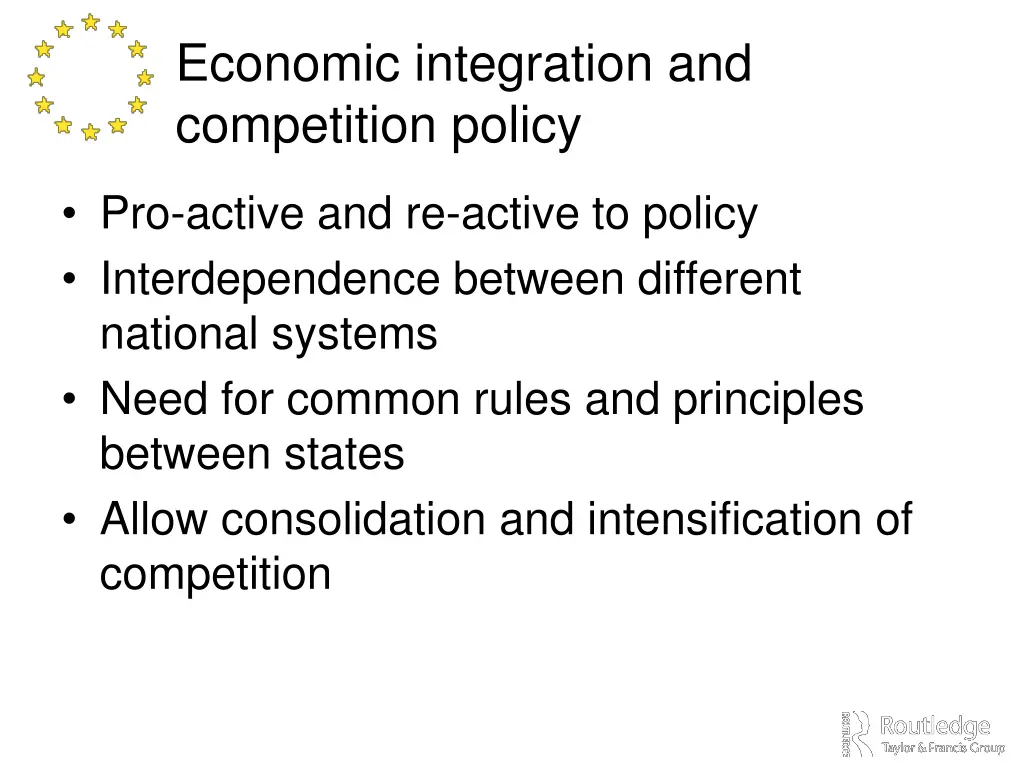 economic integration and competition policy