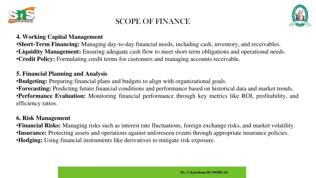 scope of finance 1