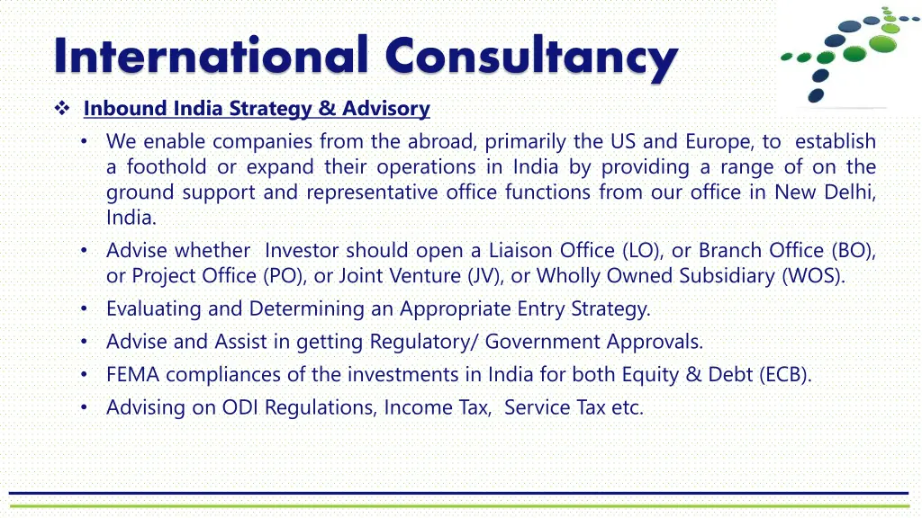 international consultancy inbound india strategy