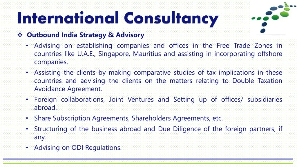 international consultancy outbound india strategy