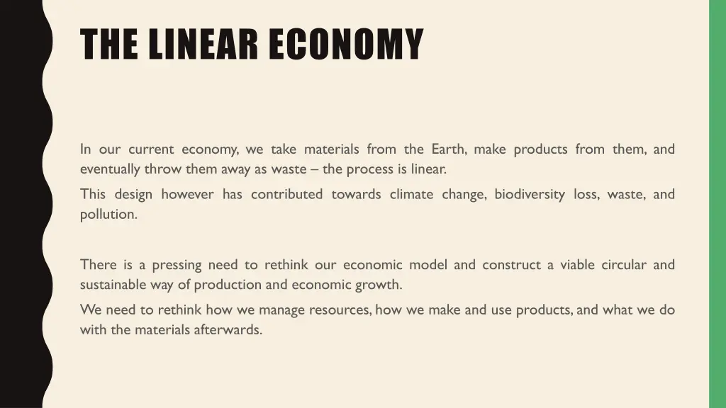 the linear economy