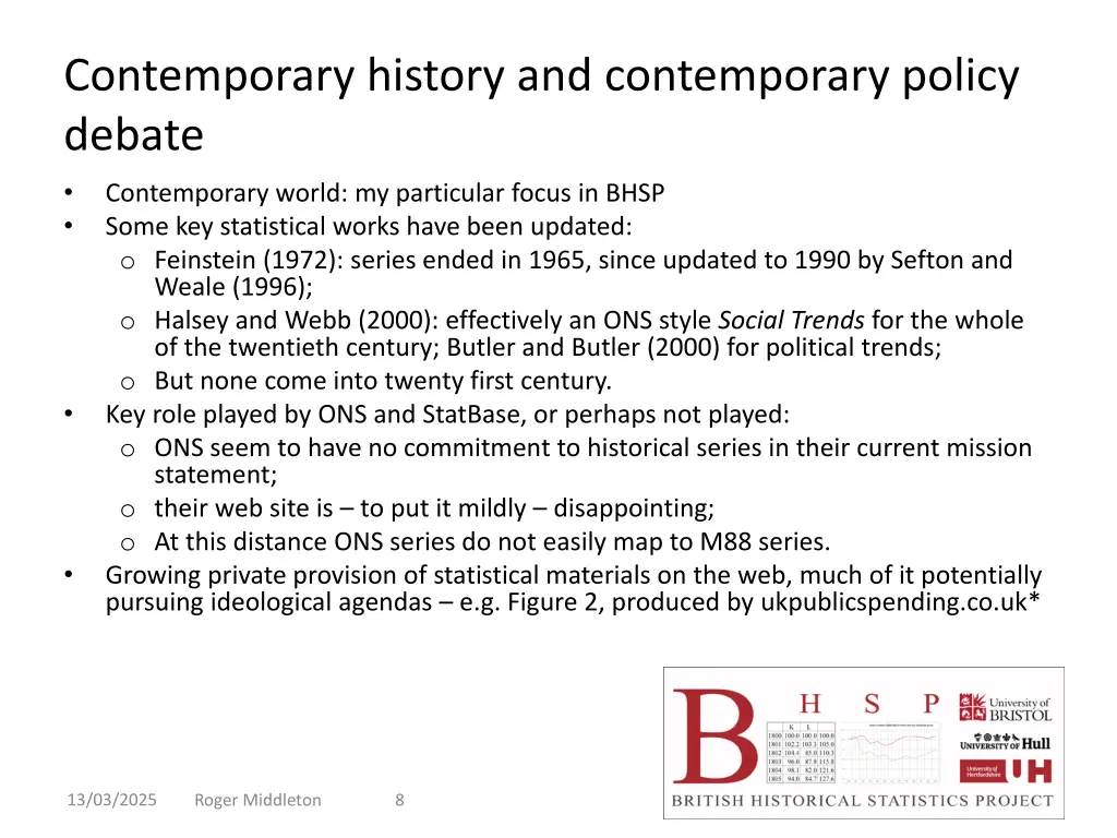 contemporary history and contemporary policy