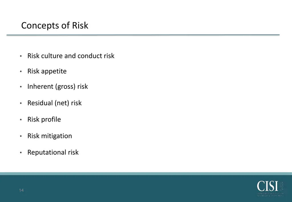 concepts of risk