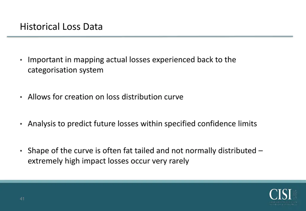 historical loss data