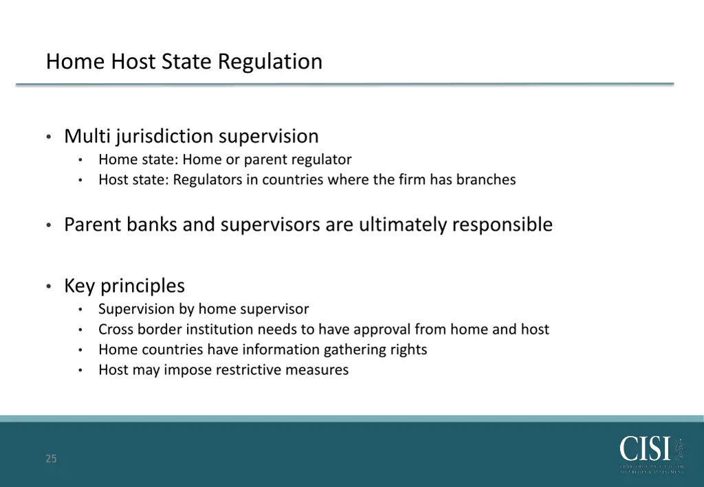 home host state regulation