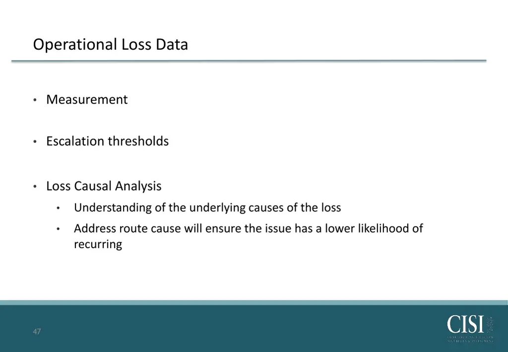 operational loss data