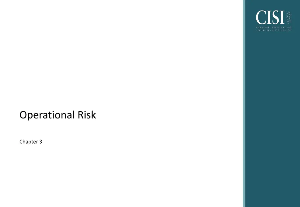 operational risk