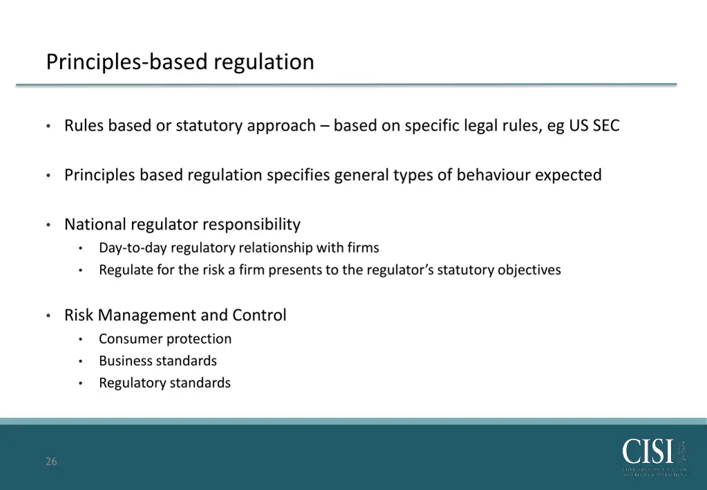 principles based regulation