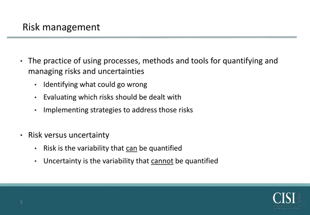 risk management