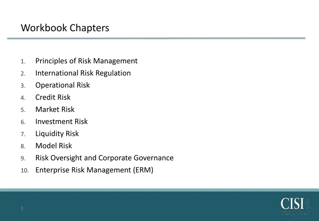 workbook chapters
