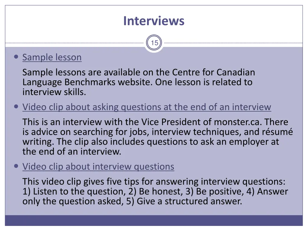 interviews